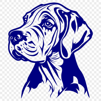 A large breed dog with a distinctive head shape, suitable for clip art or vector design projects.