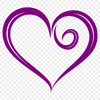 A stylized heart shape created as vector art, suitable for various design applications.