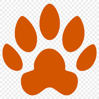 Set of customizable SVG paw print graphics for digital designs and craft projects.
