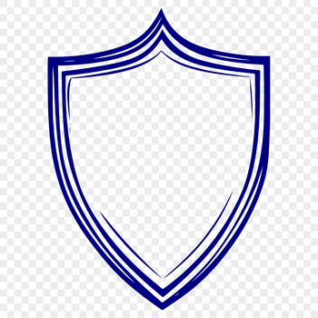 Vector graphic illustration of a shield for cutting machine projects.