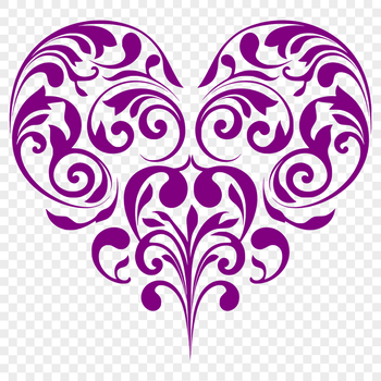 Ornate Love Heart - For Sublimation Project