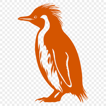 A simple illustration of a full-body penguin in a realistic style.