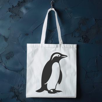 A vector graphic depiction of a bird that is native to the sea.