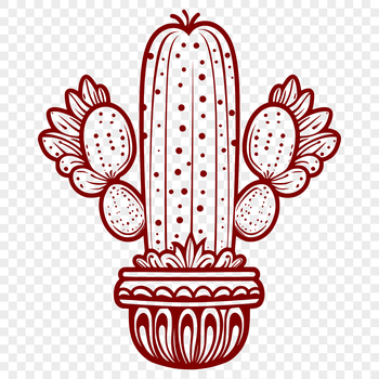 A graphic representation of a succulent cactus in vector format.
