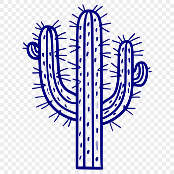 An SVG vector graphic representation of a desert-dwelling cactus silhouette.