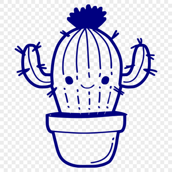 A simple vector design of a cactus for digital and commercial use.