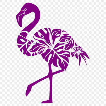 A large flamingo standing in one leg, its body full and plump.