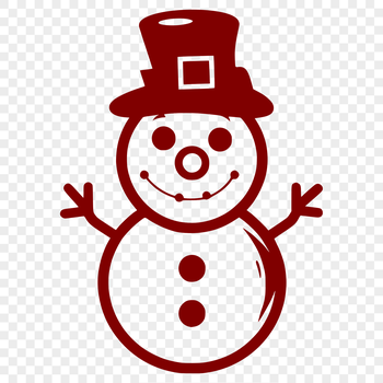 A winter season snowman figure made from stacked snow blocks.