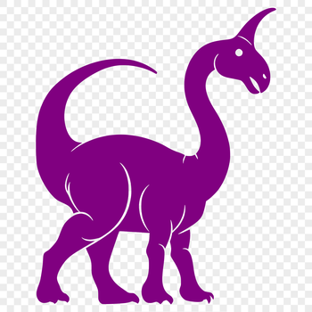 Prehistoric dinosaur full-body illustration in vector format.