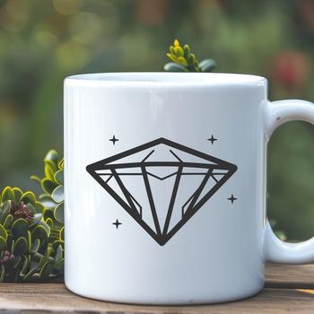 Beautiful Diamond In SVG & PNG