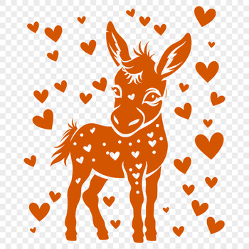 Beautiful Standing Donkey SVG