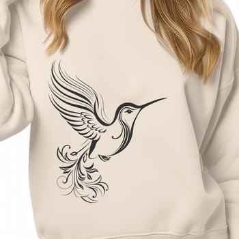 Close-up illustration of a bird's full body, showcasing its distinctive features while airborne.
