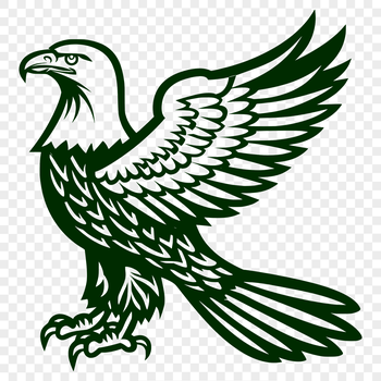 A high-resolution SVG illustration of a full-body eagle bird in profile view, suitable for various uses.