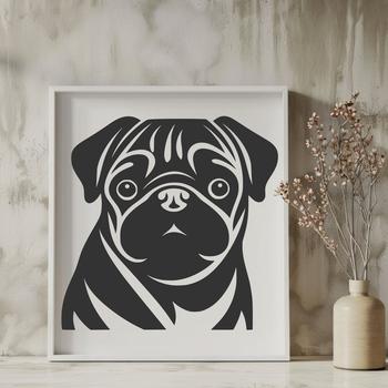 Unique Pug Vector Image