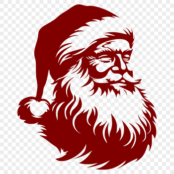 Unique Santa Claus Stencil