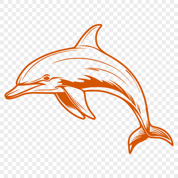 A stylized representation of a sea creature, ideal for use as clip art in graphic designs and digital artwork.