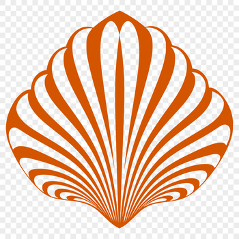 A detailed illustration of a seashell in various styles suitable for seaside-themed designs.