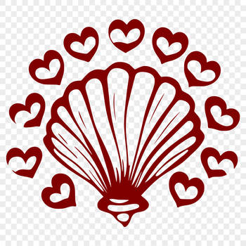 Unique Seashell Digital Drawing - Free PNG