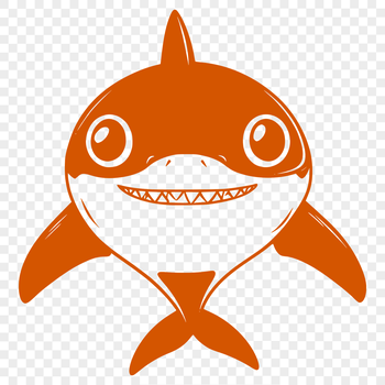 Illustrative illustration of a shark, suitable for vector art design.