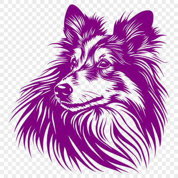 Creative Shetland Sheepdog - Procreate SVG