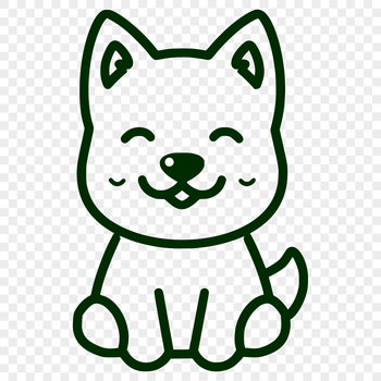 An SVG vector illustration of a Shiba Inu animal from a pet lover's perspective, suitable for various designs and crafts.