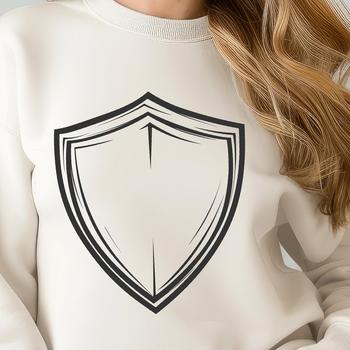A high-quality vector graphic illustration of a shield.