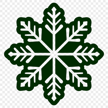 A delicate, intricate snowflake design made with precise vector lines.