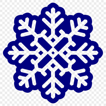 A delicate vector snowflake design with intricate details.