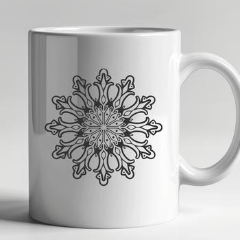 A delicate snowflake design in vector format, perfect for winter-themed projects.