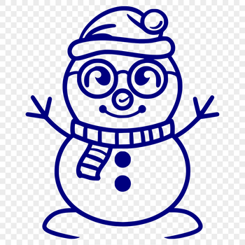 Free Unique Snowman Vector Drawing