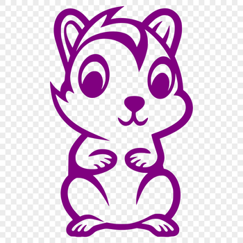 A simple line drawing of a full-body squirrel in SVG format.