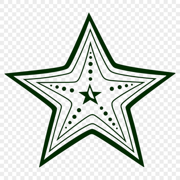 A stylized star symbol made from interconnected lines and points, suitable for vector art designs.