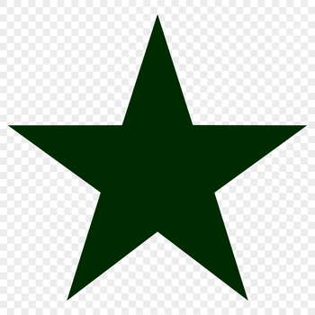 A simple star shape in a dark silhouette, suitable for various design and crafting applications.