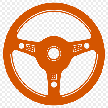 An SVG design of a car's steering wheel with intricate details.