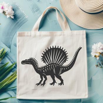 An SVG vector image of a prehistoric dinosaur with a distinctive spiny sail on its back.