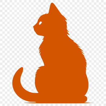 A digital illustration of a cat in full-body pose.