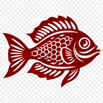 An SVG representation of a Crappie from head to tail, suitable for cutting and stenciling projects.