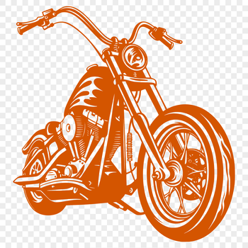 A detailed illustration of a motorcycle, designed as vector art.