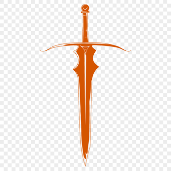 A high-resolution vector image of a sword, designed for cutting machines like Cricut.