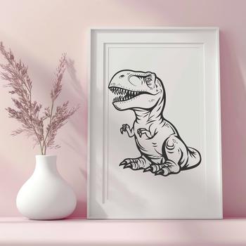 Stunning Baby Dinosaur Vector Illustration