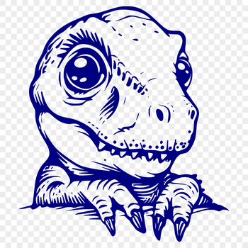 A prehistoric dinosaur, specifically the Tyrannosaurus Rex, is depicted in this vector image.