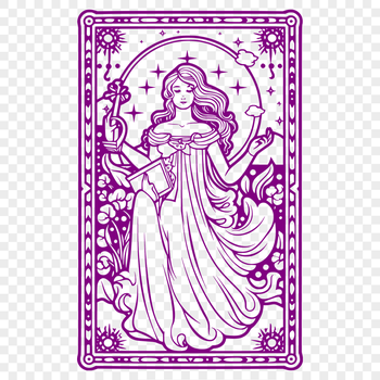 Artistic Tarot Card SVG, PNG, PDF And DXF Files