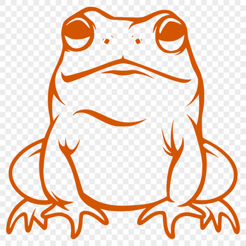 A digital illustration of a toad in full body, suitable for vector design and cutting machine projects.