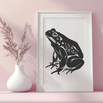 An SVG rendering of a toad in its entirety, ideal for use in graphic design and cutting machine applications.