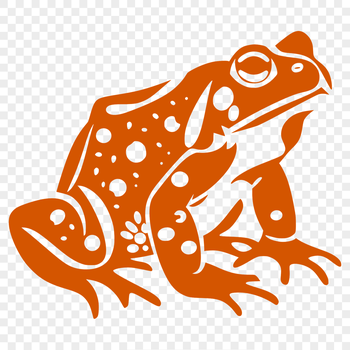 A full-body illustration of a toad, created as vector art for various design applications.