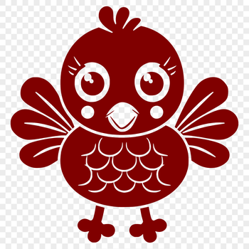 A stylized illustration of a farm animal turkey in full body form.