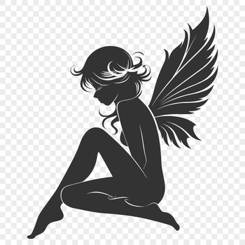 A mythical creature with wings, depicted in full body pose from a fairy tale.