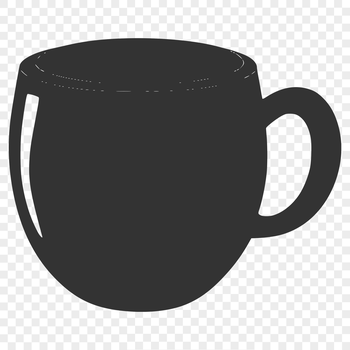 Illustration of a cup with handle, suitable for vector art designs.