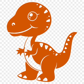 A detailed illustration of a full-body prehistoric dinosaur design, suitable for vector art and cutting machine projects.
