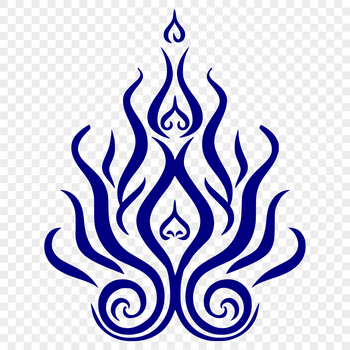 A stylized illustration of a flame shape, designed as vector art for easy editing and customization.